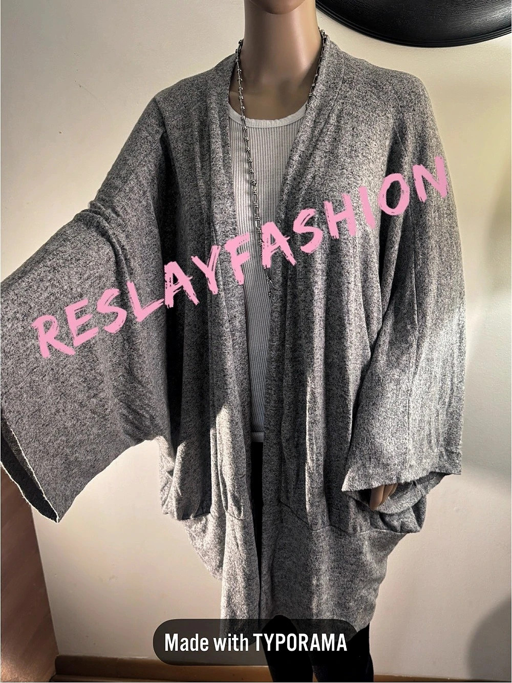 All in Favor Gray Cardigan Size Small Like New